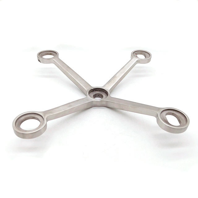 SS304 Нержавеющая сталь 4 штуцера паука ненесущей стены руки стеклянные