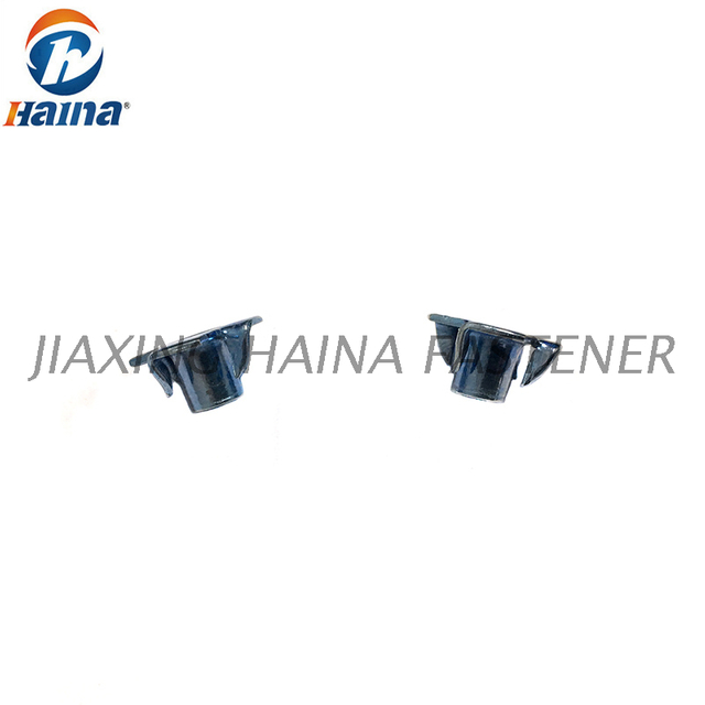 Тройник из углеродистой стали M6, белая синяя оцинкованная гайка, гайка с четырьмя когтями