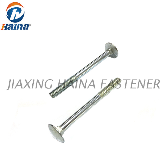 Болт с квадратным подголовком из углеродистой стали DIN603 Gr4.8, оцинкованный