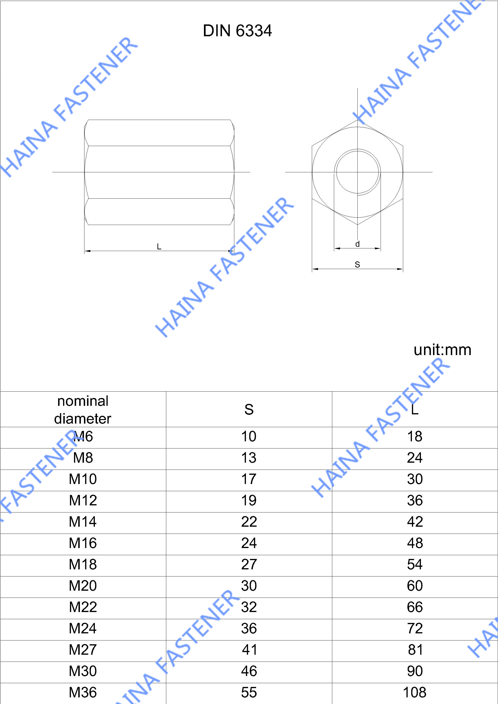 DIN6334 Защитный кожух