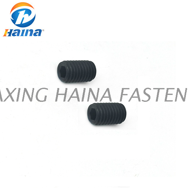 ISO 4026 черные оцинкованные установочные винты с шестигранной головкой и плоским концом